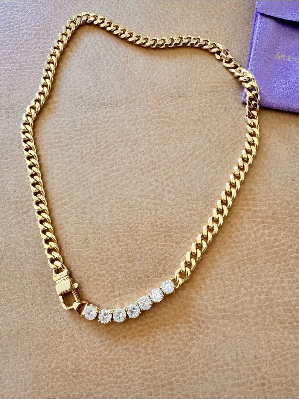 Melinda Maria Julian Loves Diamonds Necklace, 18in chain, Never worn - Picture 6 of 6